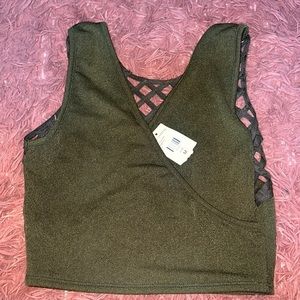 Olive green top - fashion nova - size Medium